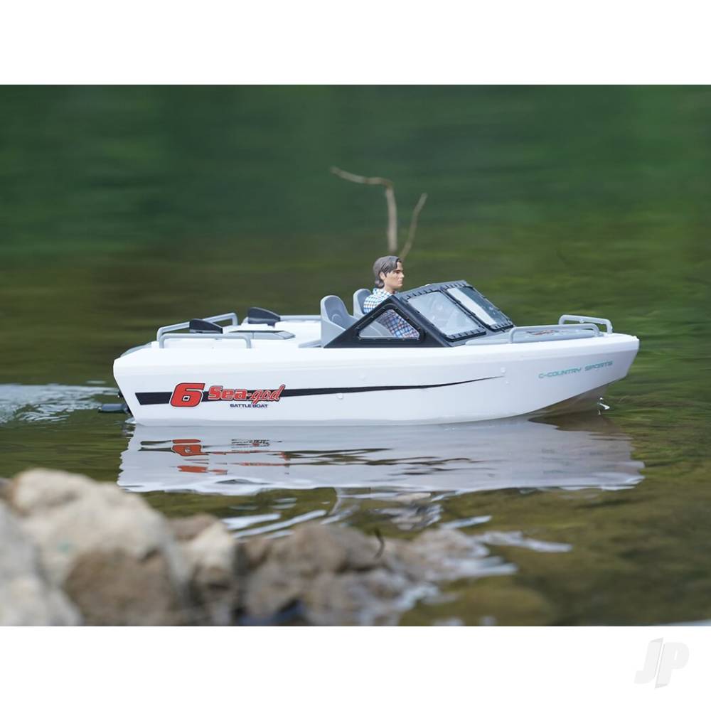 Henglong Sea-god 6 Karting Boat, RTR, Turbojet, White (245mm