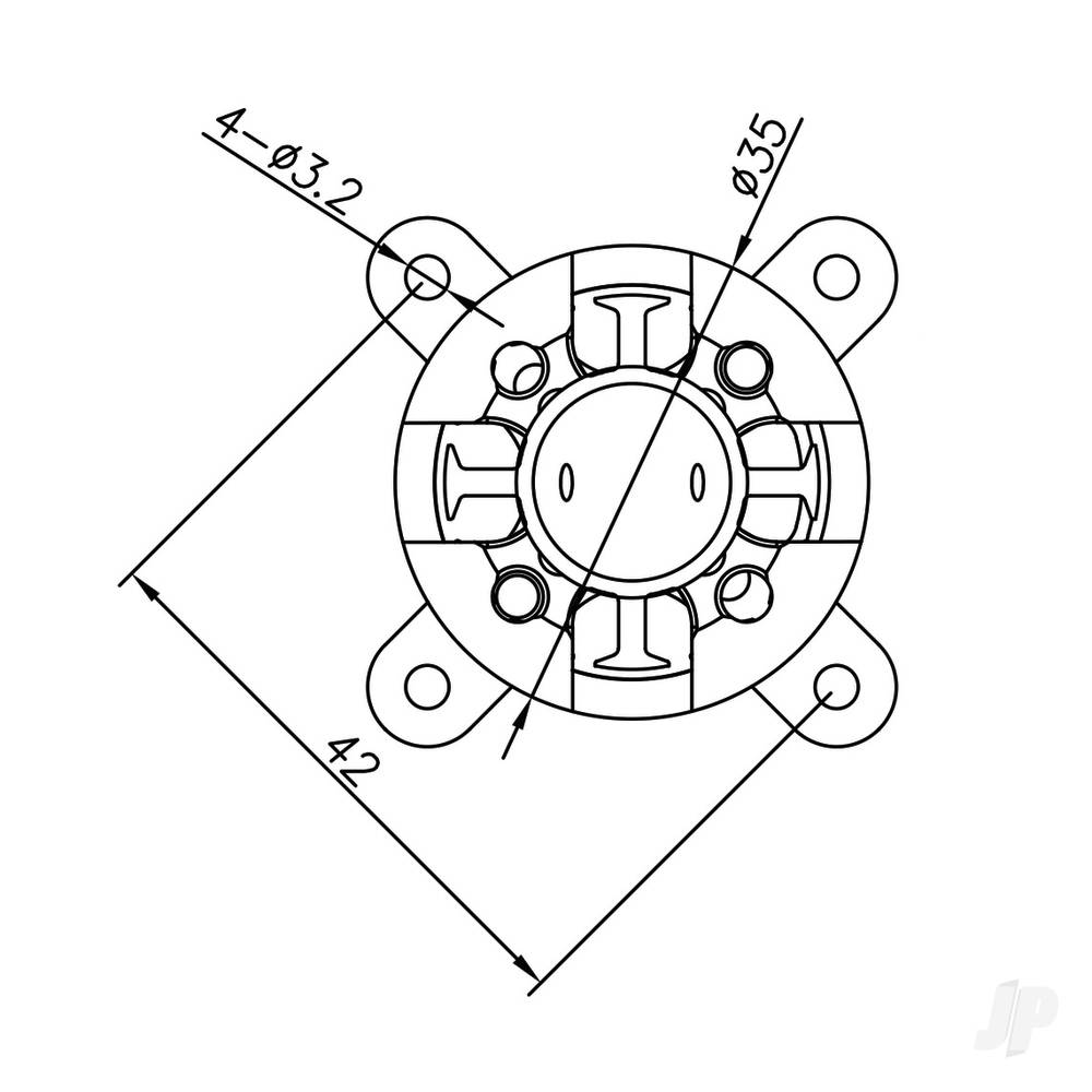 SPITZ Brushless Motor 3548-04 1100KV - UFM - Modellbau