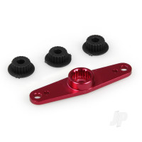 Aluminium CNC Servo Double Arm (Red) (Futaba/JR/Hitec)