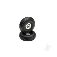 2in Diameter Chrome Treaded Wheels (2 pcs)
