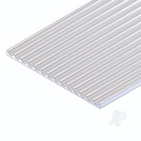 Board & Batten Sheet, 1.0 x 150 x 300mm, 2.5mm Spacing (.040 x 6 x 12in, .100in Spacing) (1 per pack)