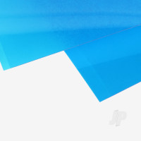 Transparent Coloured Sheet, 0.3 x 150 x 300mm (.010 x 6 x 12in), Blue (2 per pack)