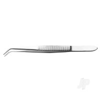 Curved Point Stainless Steel Tweezers, 6in (Carded)