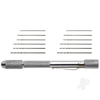 Mini Pin Vice with 12 Assorted Drills (Carded)