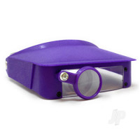 Excel Blades MagniVisor Deluxe Head-Worn Magnifier with 4 Different Lenses, Purple (Boxed)