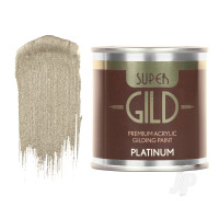Super GILD Acrylic Gilding Enamel Paint, Platinum (125ml)