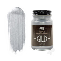 GILD Acrylic Gilding Enamel Paint, Silver (60ml Jar)