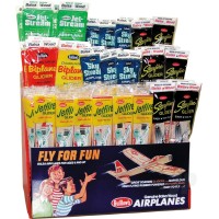 Balsa Planes 3-Tier 5-Assortment Combo Pack Display (120 pcs)