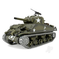 1:16 U.S. Medium Tank M4A3 Sherman with Infrared Battle System (2.4GHz + Shooter + Smoke + Sound + Metal Gearbox + Metal Tracks + Sprocket + Idler)