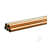 Brass Round Tube, 5/32 x 36in - .014in Wall
