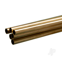 Brass Round Tube, 7/32 x 36in - .014in Wall
