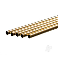 Brass Round Tube, 9/32 x 36in - .014in Wall