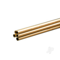 Brass Round Tube, 3mm x 1m, .45mm Wall (Bulk Pack of 5 Items)