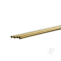 Brass Round Tube, 7mm x 1m, .45mm Wall (Bulk Pack of 4 Items)