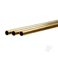 Brass Round Tube, 9mm x 1m, .45mm Wall