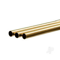 Brass Round Tube, 12mm x 1m, .45mm Wall (Bulk Pack of 3 Items)