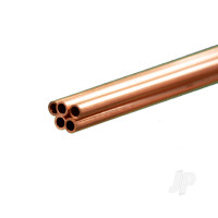 Copper Round Tube, 3 x 1000mm - .36mm Wall (Bulk Pack of 5 Items)