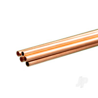 Copper Round Tube, 4 x 1000mm - .36mm Wall (Bulk Pack of 5 Items)