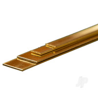 Bendable Brass Strip, .032in, 1/4in, 1/2in (12in long) (4 pcs)