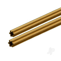 Brass Star Tube (Small) .014in Wall x 12" Long (2 pcs)