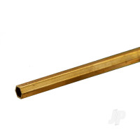 Brass Hexagonal Tube, 5/32 x 12in - .014in Wall