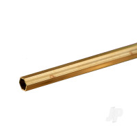 Brass Hexagonal Tube, 3/16 x 12in - .014in Wall