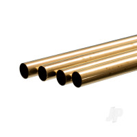 Brass Round Tube, 1/2 x 36in - .014in Wall