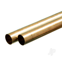 Brass Round Tube, 21/32 x 36in - .014in Wall