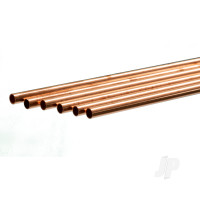 Copper Round Tube, 7/32 x 36in, .014in Wall (Bulk Pack of 6 Items)