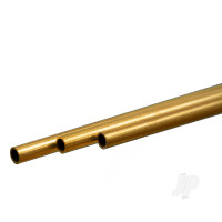 Brass Round Tube, 4 x 300mm, .45mm Wall (3 pcs)