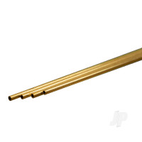 Brass Round Tube, 1.5 x 300mm, .225mm Wall (4 pcs)