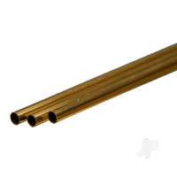 Brass Round Tube, 3 x 300mm, .225mm Wall (3 pcs)