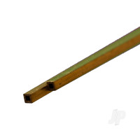 Brass Square Tube, 2 x 300mm, .45mm Wall (2 pcs)