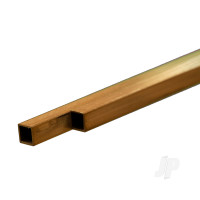 Brass Square Tube, 5 x 300mm, .45mm Wall (2 pcs)