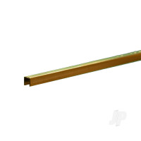 C-Channel Brass, 1/8in x 300mm, .014in Wall