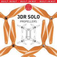 9x4.5 3MR SL 3 Blade Propeller C Set Orange, Built in Nut for 3DR SOLO (4 pcs)