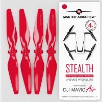 5.3x3.3 DJI Mavic Air STEALTH Upgrade Propeller Set, Red (4 pcs)