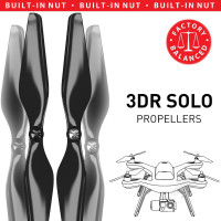 10x4.5 MR SL Propeller C Set Black, Built in Nut for 3DR SOLO (4 pcs)