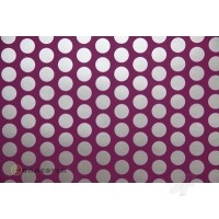 2m ORACOVER Fun-1 Polkadots, Fluorescent Violet + Silver (60cm width)