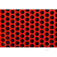 2m ORACOVER Fun-1 Polkadots, Red + Black (60cm width)