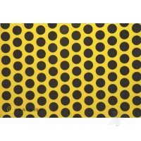 2m ORACOVER Fun-1 Polkadots, Fluorescent Yellow + Black (60cm width)