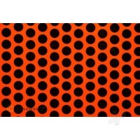 2m ORACOVER Fun-1 Polkadots, Orange + Black (60cm width)