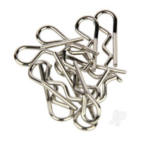 Body Clips, Standard Bent, Silver (10 pcs)