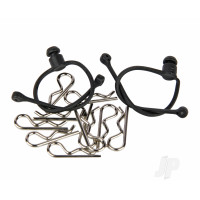 Body Clips (10 pcs) with Black Retainers (2 pcs)