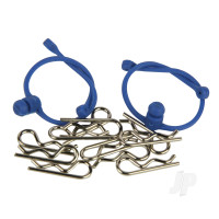 Body Clips (10 pcs) with Blue Retainers (2 pcs)