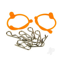 Body Clips (10 pcs) with Orange Retainers (2 pcs)