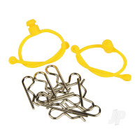 Body Clips (10 pcs) with Yellow Retainers (2 pcs)