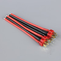 Pigtail Connector Pack, Deans, Male, 4in Lead, 14AWG, 100mm (5pcs)