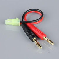 Charge Lead, 4mm Bullet to Mini Tamiya Male, 16AWG, 100mm (ESC End)