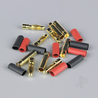 4.0mm Gold Connector Pairs including Heat Shrink (5 pcs)